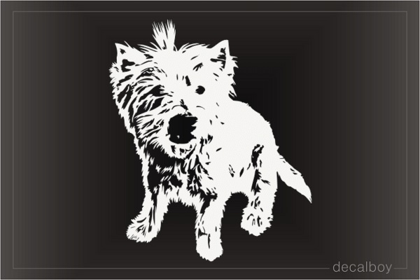 Yorkshire Yorkie Puppy Decal