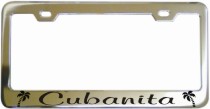 Cubanita Chrome License Frame