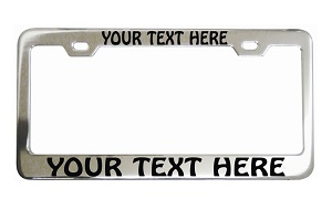 Personalized Custom Saying On Chrome License Frame