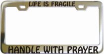 Latin Beauty Chrome License Frame