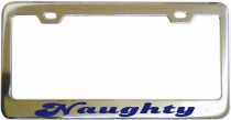 Naughty Frame 1 Chrome License Frame