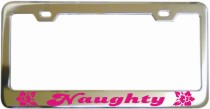 Naughty Frame 2 Chrome License Frame