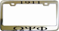 Omega Phi Psi Chrome License Frame