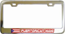 Puertorican Mami Frame 2 Chrome License Frame