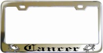 Zodiac Cancer Frame Chrome License Frame