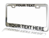 Custom license plate frame