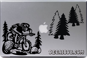 Mountain Bicycling Laptop Decal