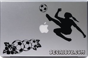 soccer mom flowers laptopDecal