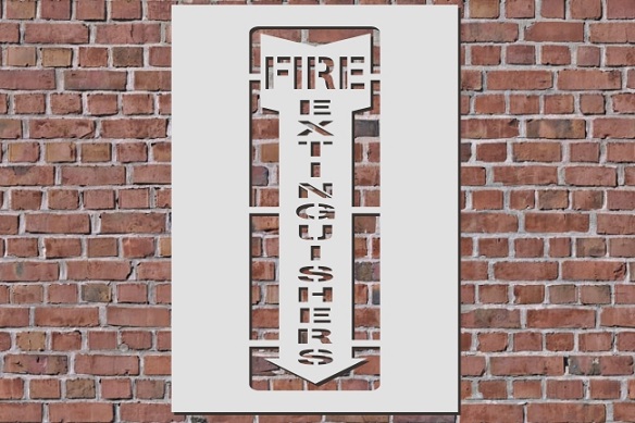 Fire Extinguishers Reusable Stencil