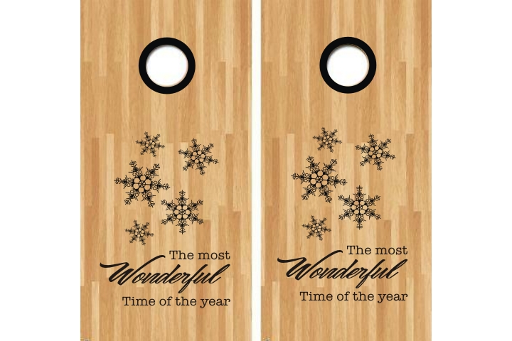 Snowflake Pattern Cornhole Decal