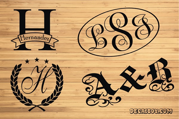 Decal Monogram Initials