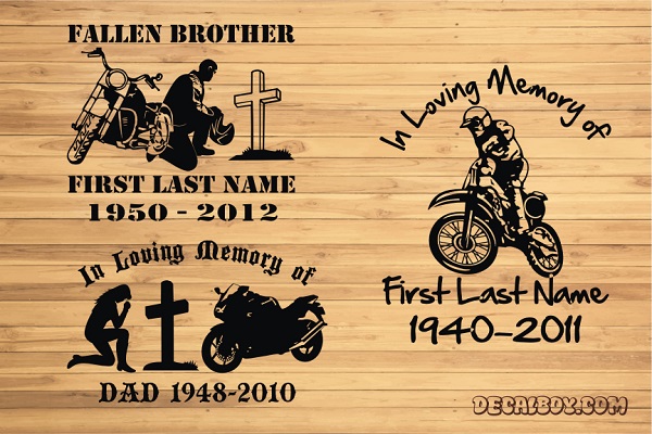 Decal motorcycle memorial