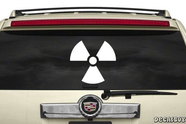 Decal Radioactive Sign