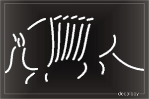 Armadillo Drawing Window Decal