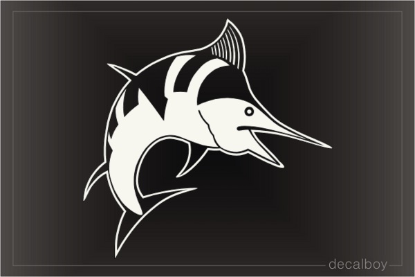 Swordfish Clipart Window Decal