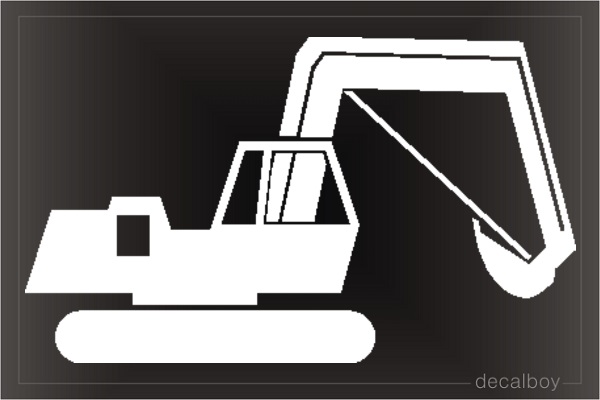 Backhoe Loader Window Decal
