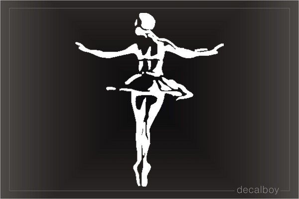 Ballerina Car Window Decal