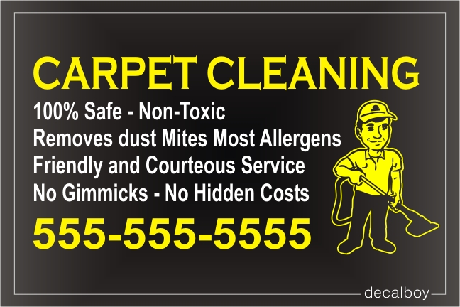 Carpet Cleaning Sign Decal