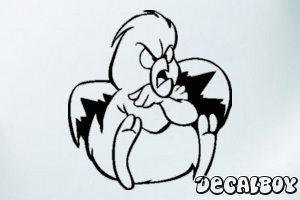 Mad Chicken Car Window Decal