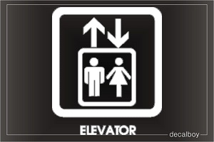 Elevator Sign Car Decal