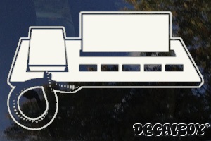Fax Machine 2 Car Decal