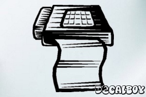Fax Machine Car Decal