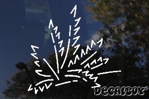 Palm Leaf Window Decal