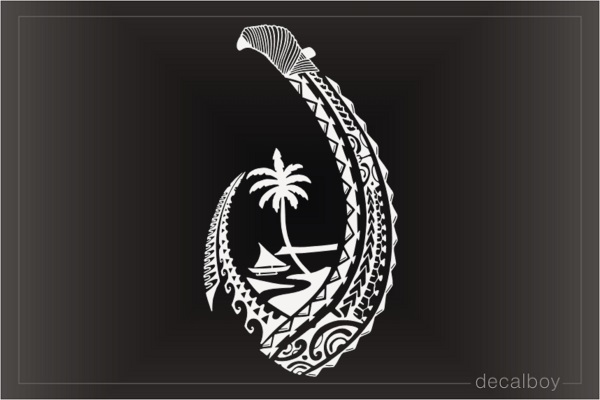 Fish Hook Guam Decal