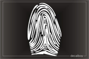 Fingerprint 554 Car Window Decal