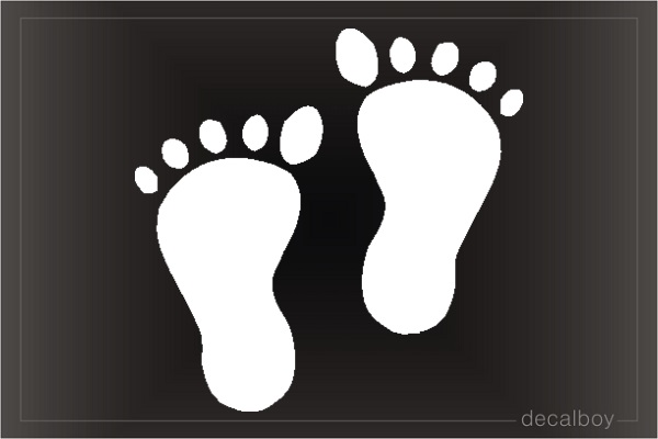 Foot Print 879 Car Decal