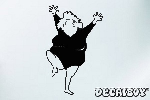 Fat Lady Car Window Decal
