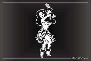 Hula Dancer Car Window Decal