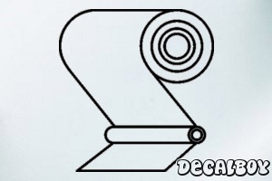 Paper Roll 2 Car Decal