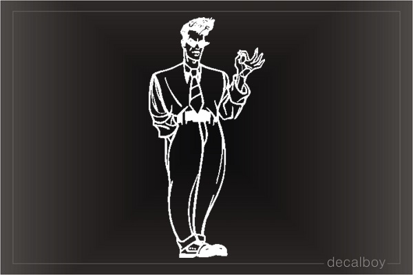 Cool Man Car Window Decal