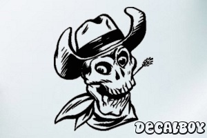 Skull Hat Car Window Decal