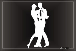 Dancing Couple Car Window Decal