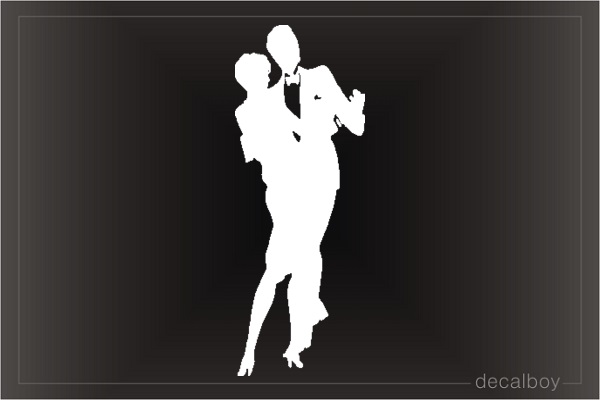 Dancer Couple Car Window Decal