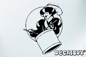 Drummer Boy Car Window Decal