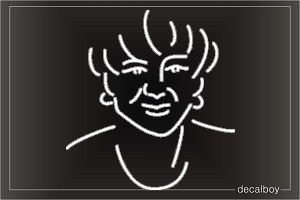 Female Ad Car Window Decal