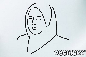 Female MI Car Window Decal