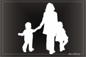 Family Walking Car Window Decal