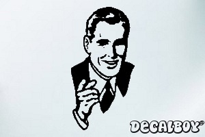 Pointing Car Window Decal