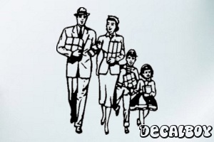 Happy Family Car Window Decal