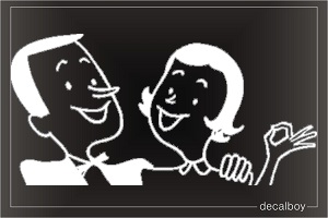 Happy Couple Car Window Decal