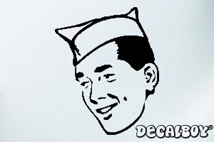 Happy Man Car Window Decal