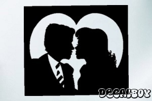 Kissing Car Window Decal