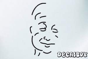 Male Asia Car Window Decal