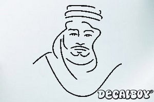 Male Middle Eastern Car Window Decal