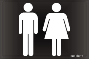 Man Woman Restroom Car Window Decal
