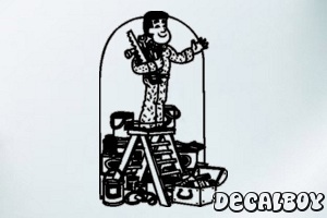 Standing Ladder Car Window Decal